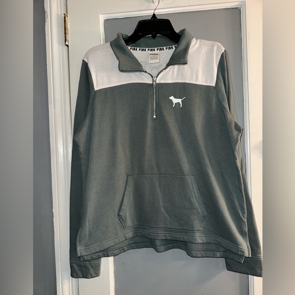 Victoria Secret Pink Quarter Zip Crew Neck
